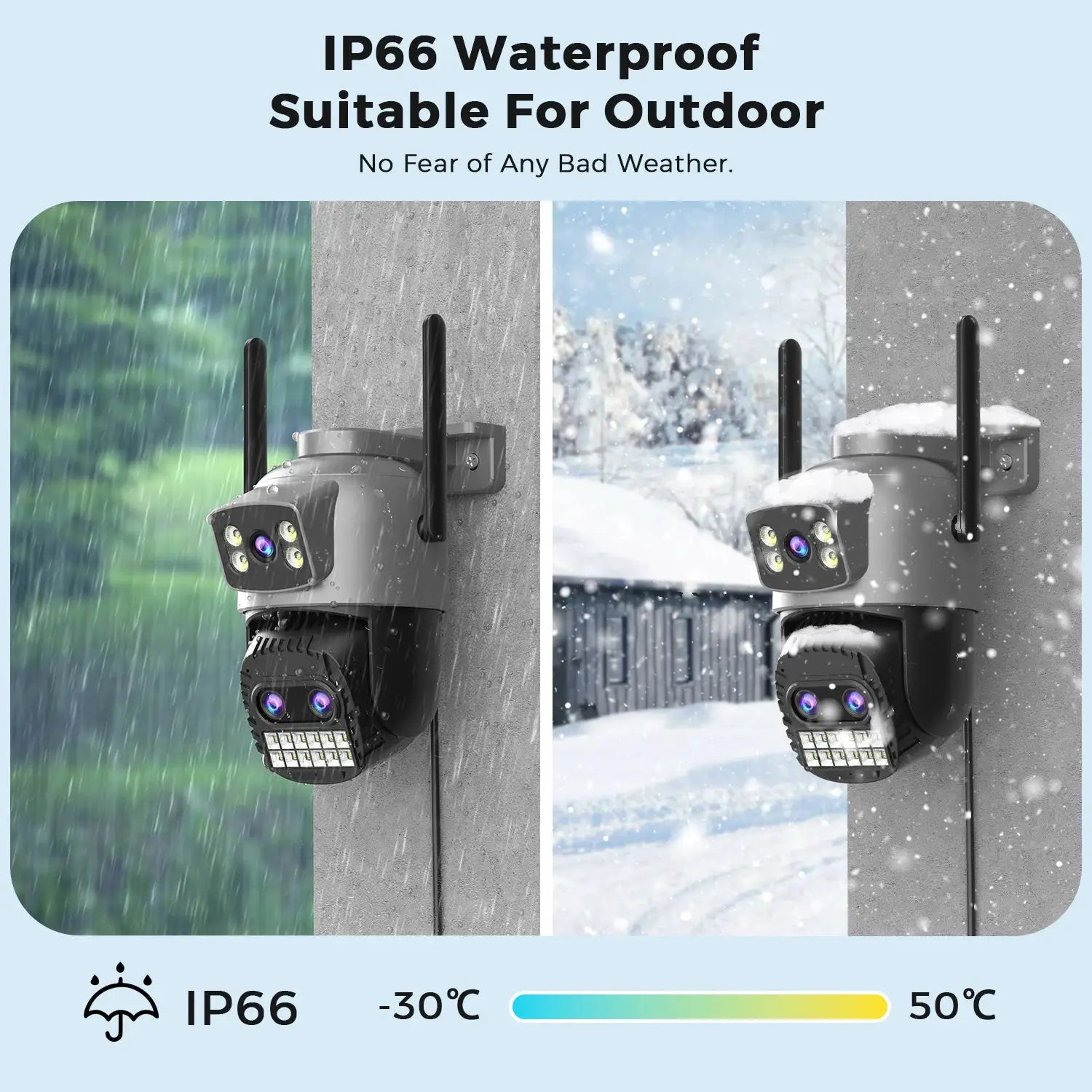 BESDER outdoor 15MP WiFi CCTV camera with 10x digital zoom, PTZ, IP66 waterproof
