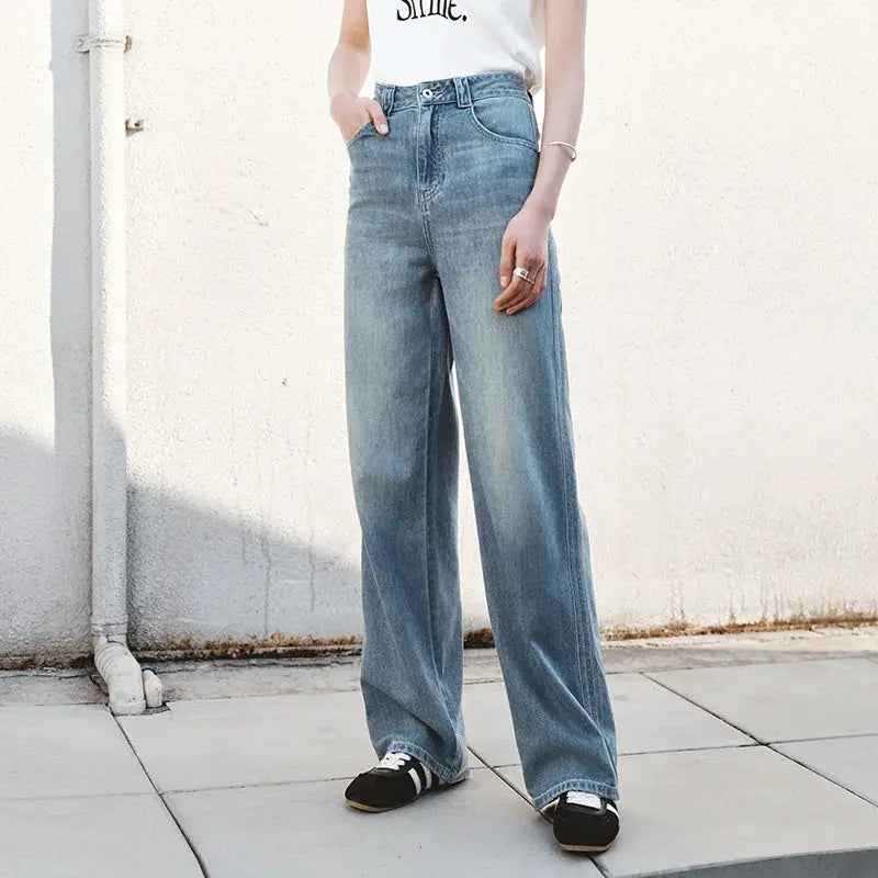 Semir Jeans Women Cool Feeling Wide Leg Floor Length Pants Summer 2025