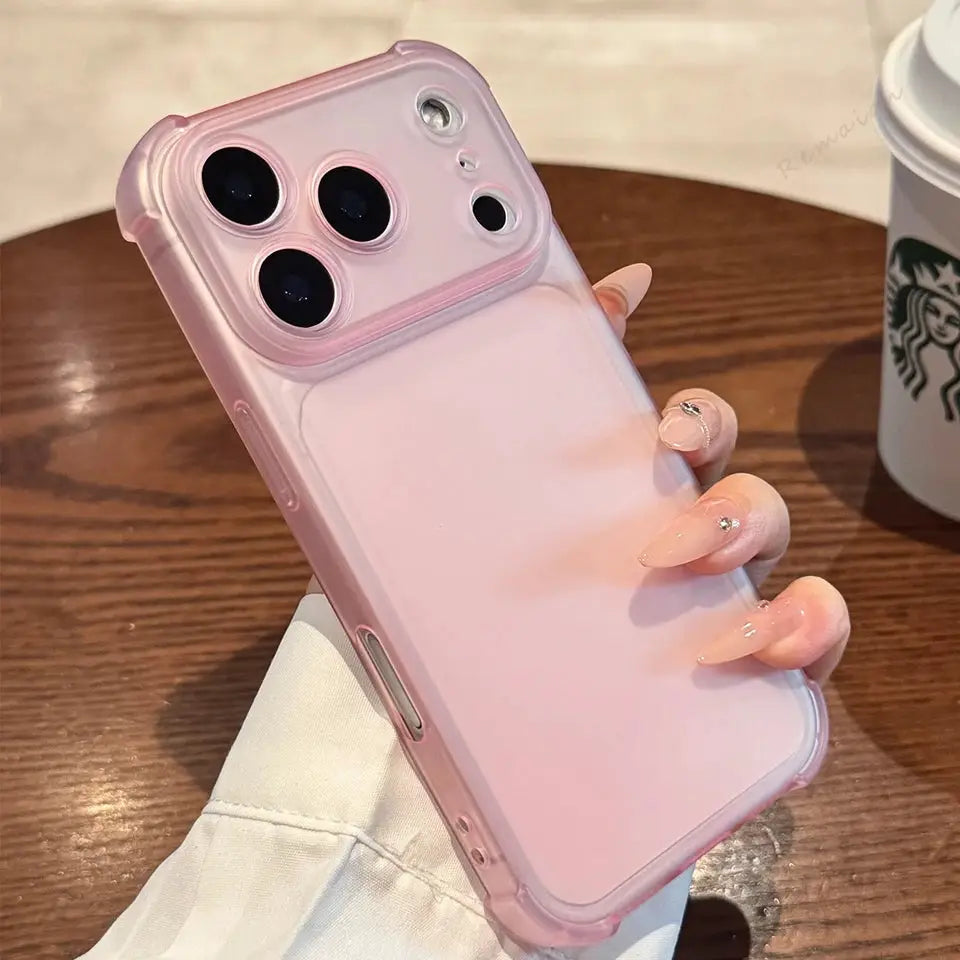 NovaGuard Cute Matte Clear Phone Case For iPhone 11 12 13 14 15 16 17 Pro Max Plus XR XS Shield Shockproof Protection