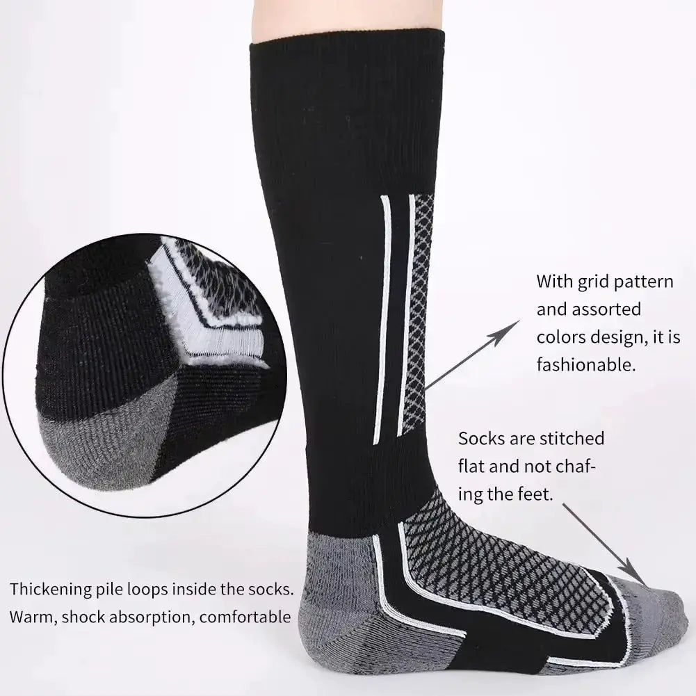 Dizetion Winter Warm Thickening Ski Stockings For Women Men Children Outdoor Anti Cold High Altitude Sports Socks
