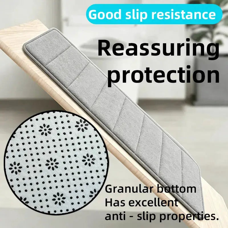 Bathroom coral velvet anti-skid mat, gray, with granular bottom for anti-slip protection