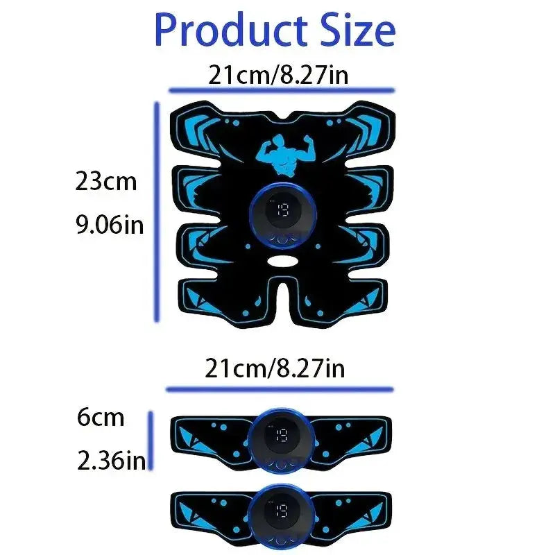 USB Rechargeable EMS Muscle Stimulator Three In One Trainer For Abs Arms And Feet Wireless Fitness Device