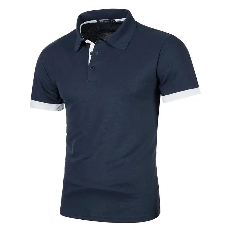 New Mens Short Sleeve Polo Shirt Solid Color Lightweight Lapel Tee For Summer Streetwear And Jogging
