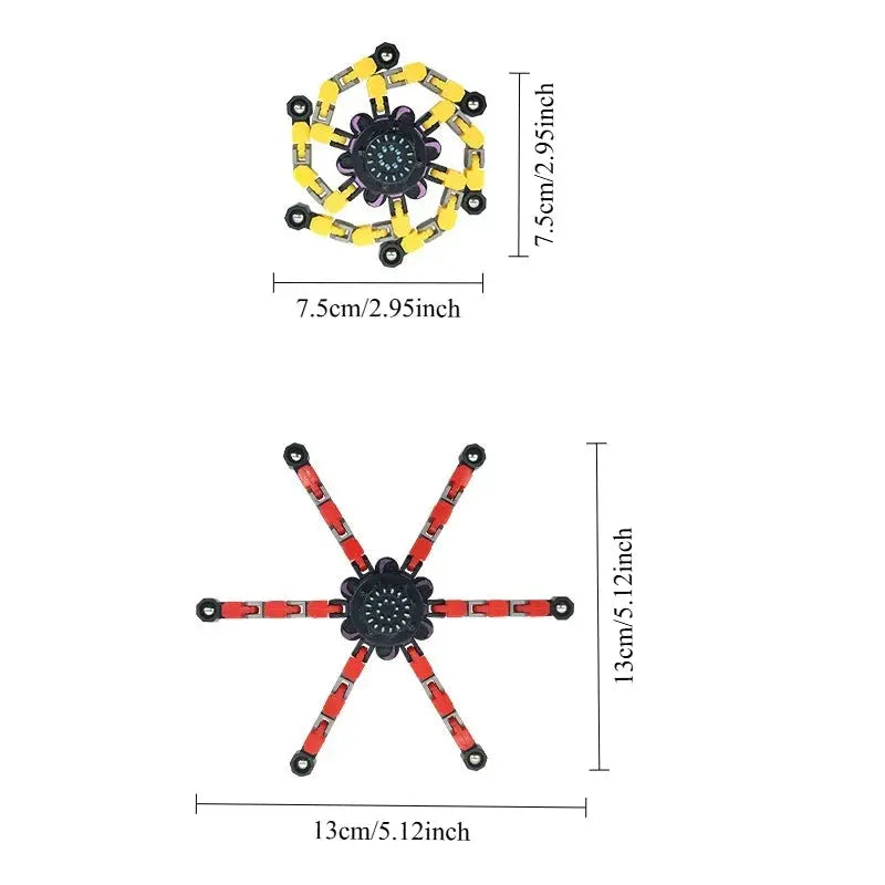 Finger Gyro Decompression Toy Rotator Transformable Fatigue Relief Stress Relief Gifts For Children And Adults