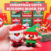 Christmas Micro Building Block Set Santa Claus and Reindeer Puzzle Table Decor for Kids and Adults