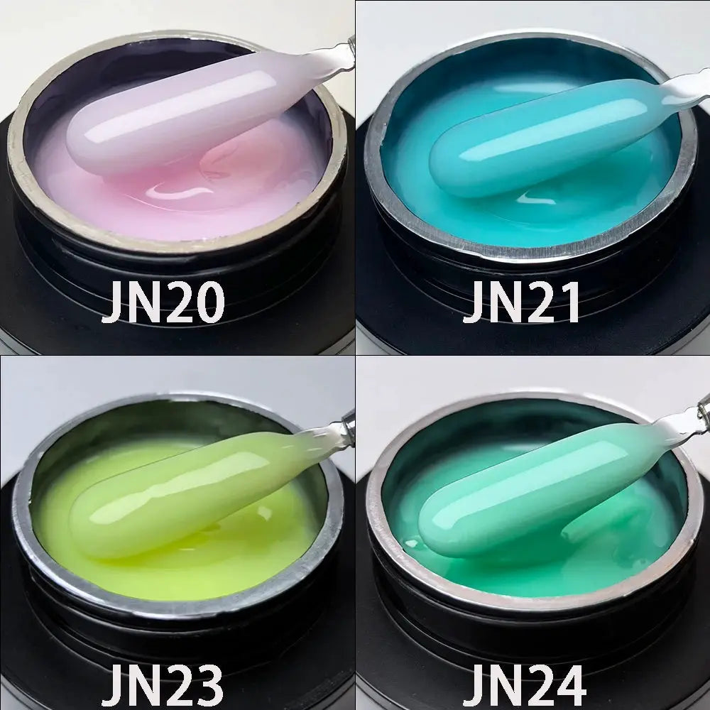 Jillnails 50g Self Leveling Medium Gel Milky Pink White Builder For Easy Shaping Without Running Into Cuticles