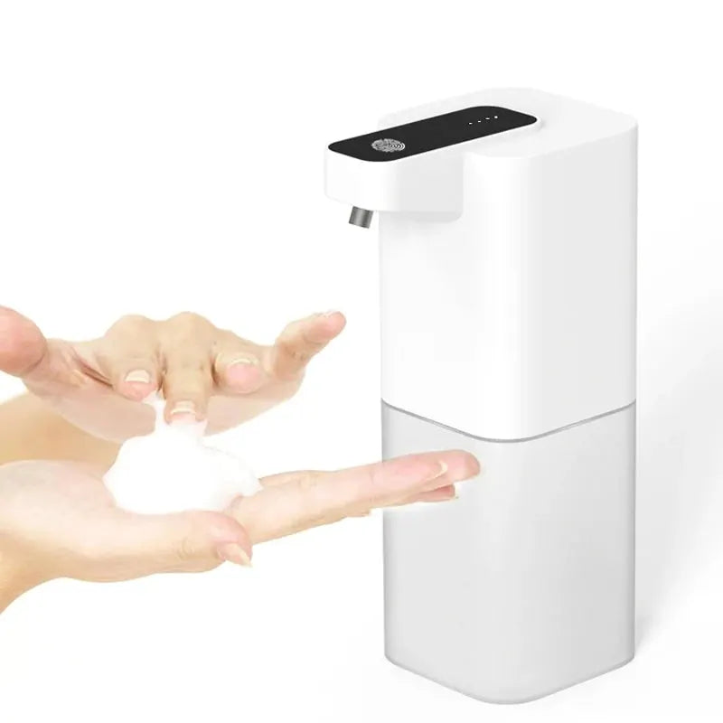 Automatic touchless soap dispenser by Simples Market, white, infrared sensor.