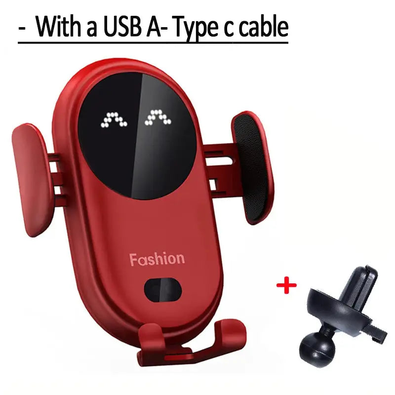 VIKEFON Wireless Car Charger Mount for Air Vent, Rotating Phone Holder With Fast Infrared Wireless Charging