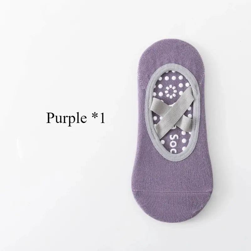 Three Pairs Professional Women Yoga Socks Silicone Anti Slip Backless Breathable Bandage For Yoga Pilates Ballet Sport