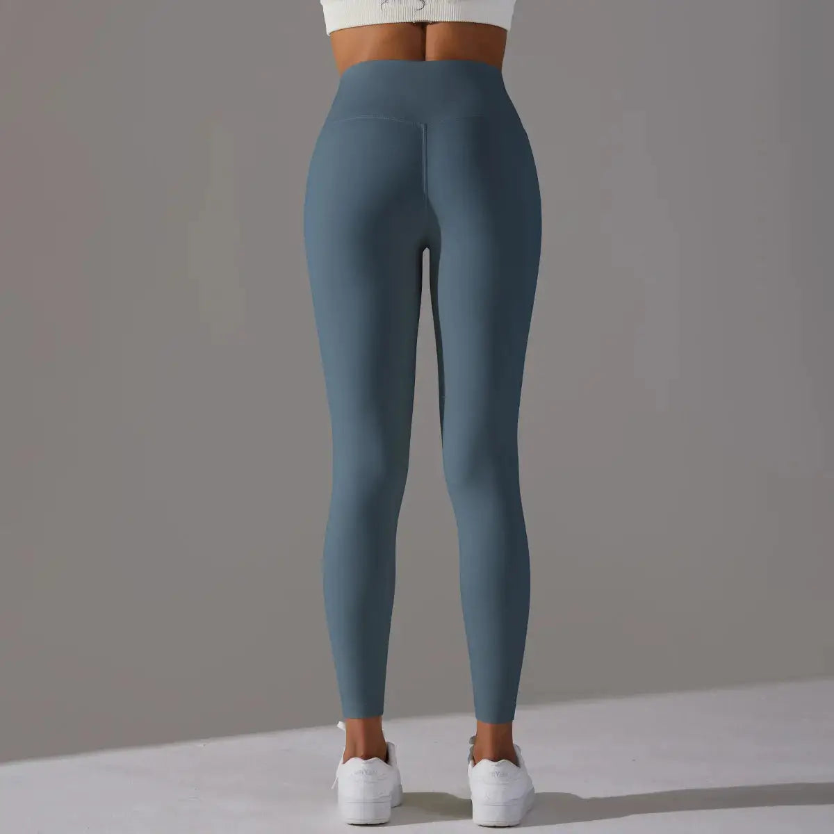 High Waist Naked Feeling Leggings for Women in blue by Simples Market, gym/fitness yoga pants