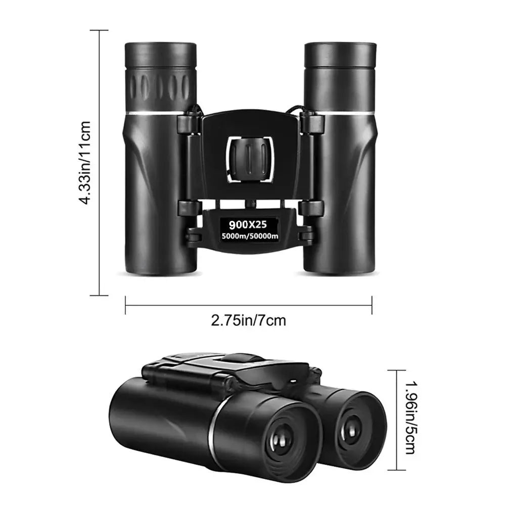 Powerful Long Range 900x25 BAK4 Binoculars for Hunting Camping Outdoor Low Light Performance
