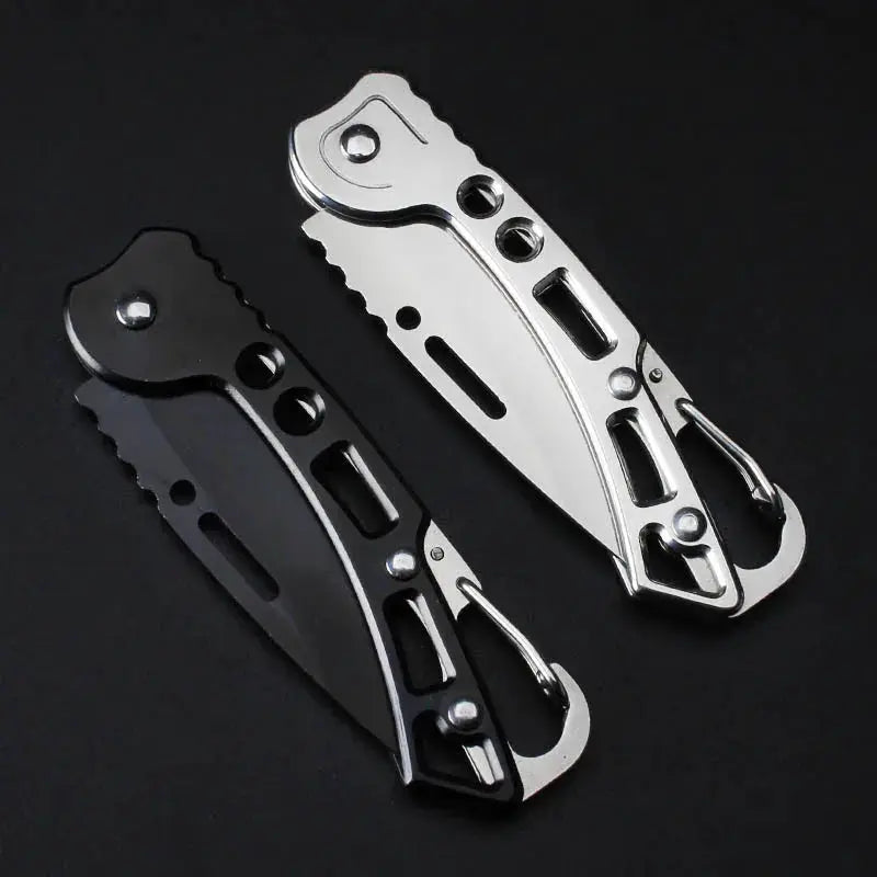 Folding Pocket Knife Stainless Steel Survival Tool for Hunting Camping Fishing Portable Keychain Outdoor Gear