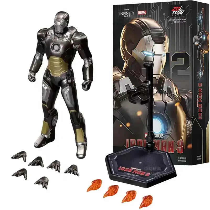 ZDTDS Iron Man Avengers MK37 Hammerhead MK12 MK38 Igor MK9 Iron Patriot War Machine Action Figure Collectible Toy