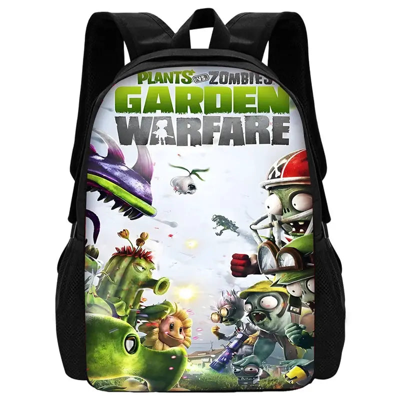 Kids backpack by Simples Market with Plants vs Zombies Garden Warfare print, black sides