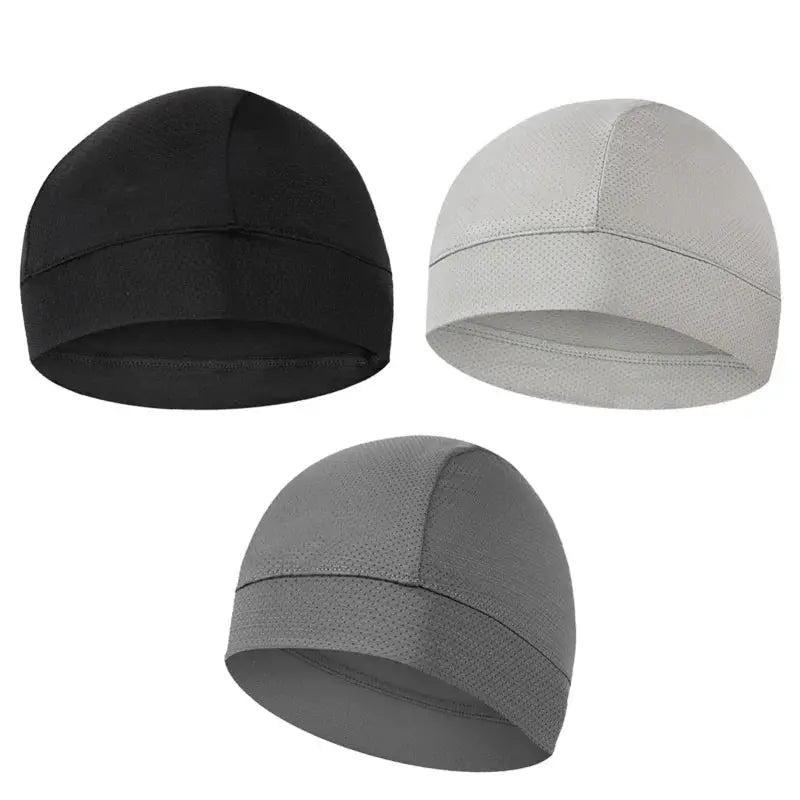 Summer Thin Breathable Mesh Skull Beanie Cap Sweat Absorbent Under Helmet Liner Moisture Wicking Quick Dry Cycling Hat
