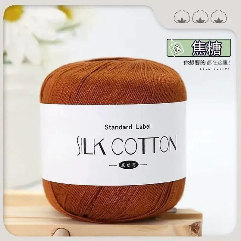 50g Silk Lace Cotton Milk Crochet Yarn For Baby Hand Knitting Warm Soft Thread Cross Stitch Supplies