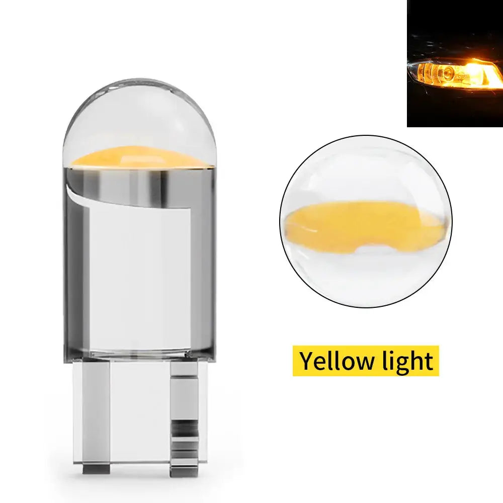 T10 W5W LED Car Bulbs Canbus COB 6000K White Blue Red Reading Dome Lamp Marker License Plate 12V 168 194 192