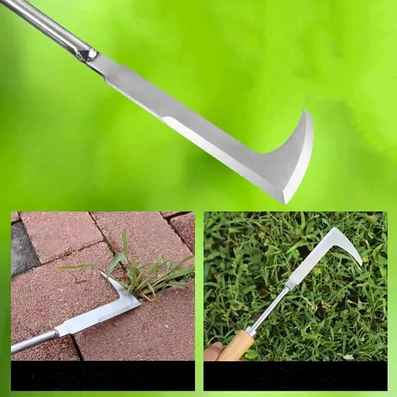 Stainless Steel L Shaped Gap Weeding Tool For Garden Yard Patio Pathway Easy Cleanup