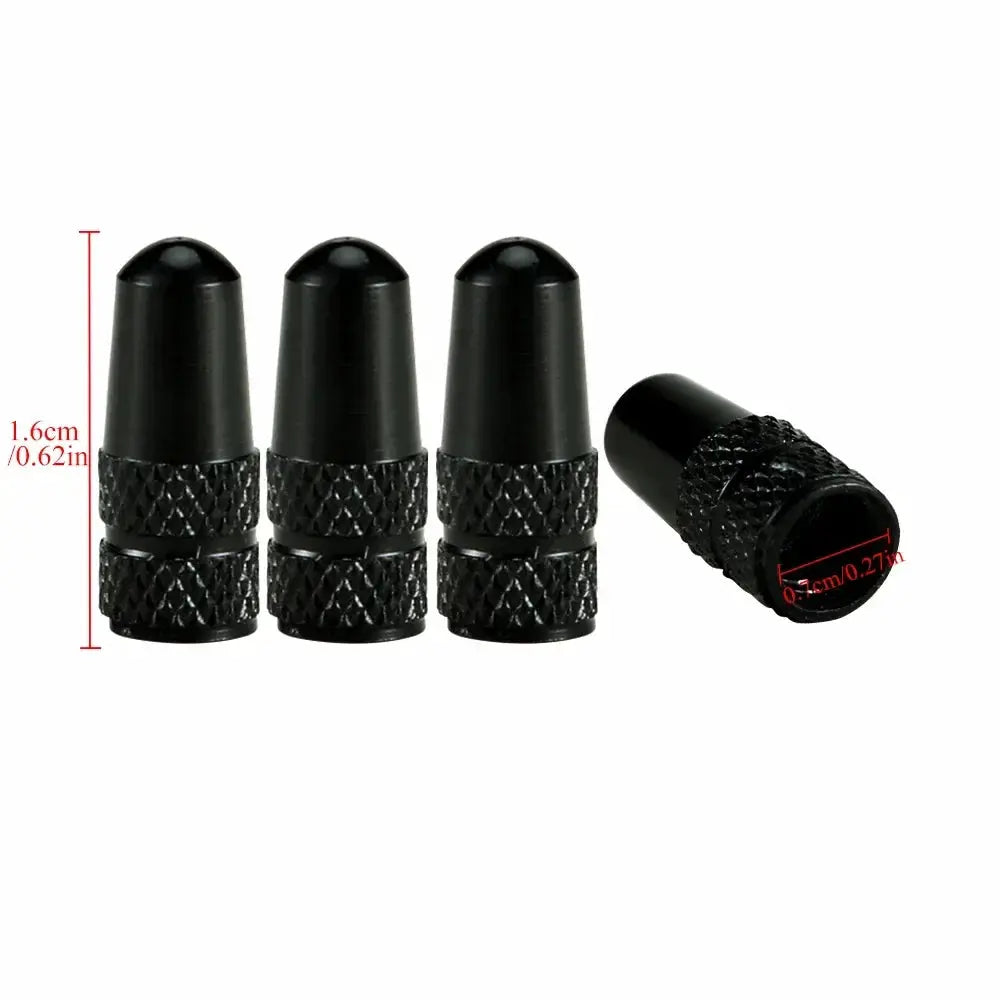 Aluminum Alloy Presta Valve Caps 4 Pack for Road Bike MTB Track Tires French Valve Air Caps