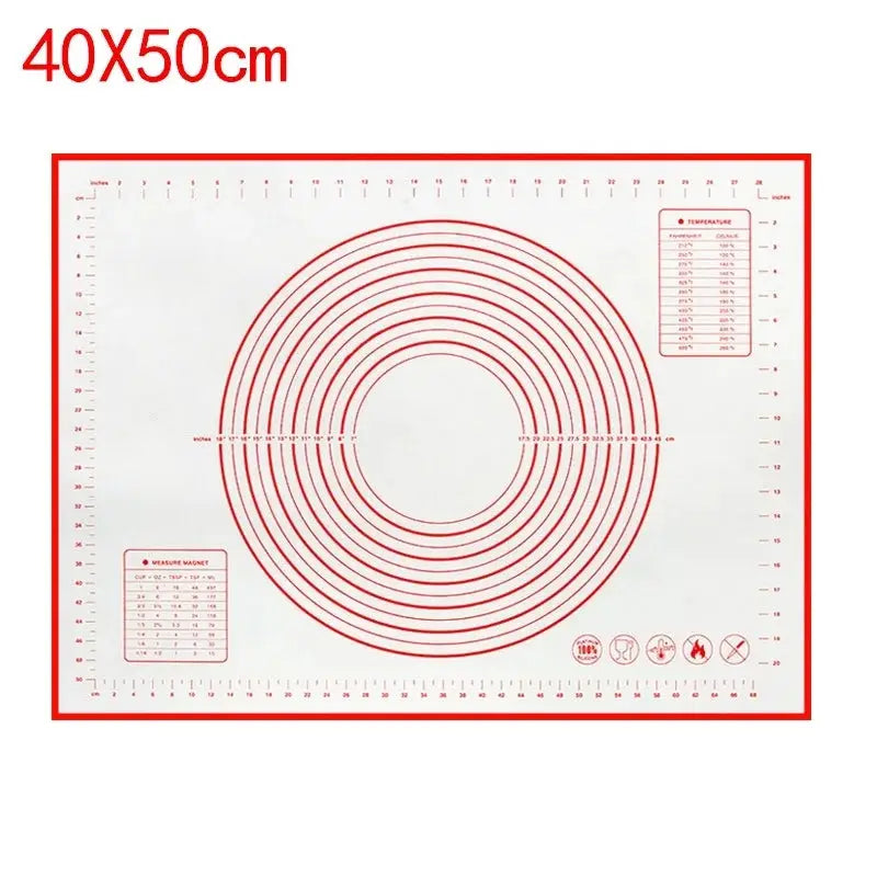 UNTIOR Silicone Baking Mat And Kneading Pad Nonstick Dough Mat For Pizza Cake Pastry Baking