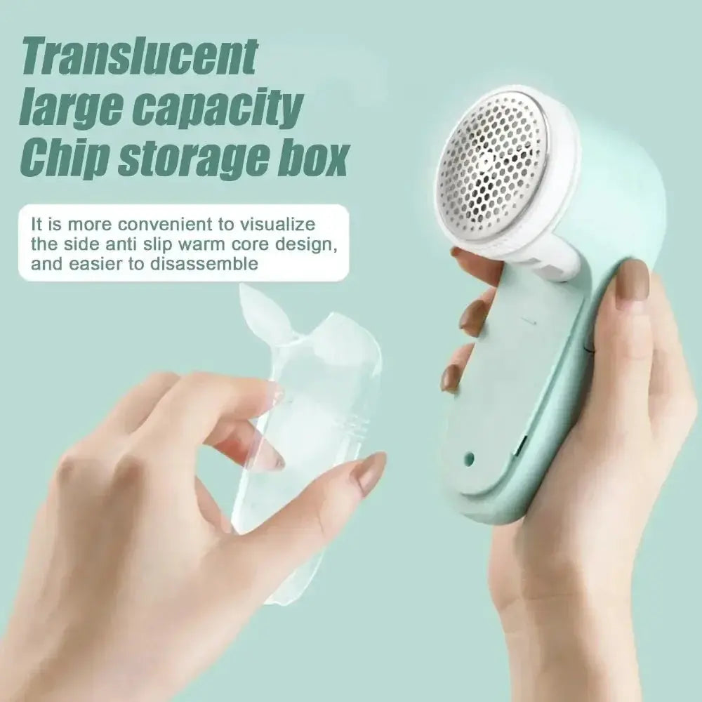 Simples Market electric lint remover for clothes in mint green with perforated metal head