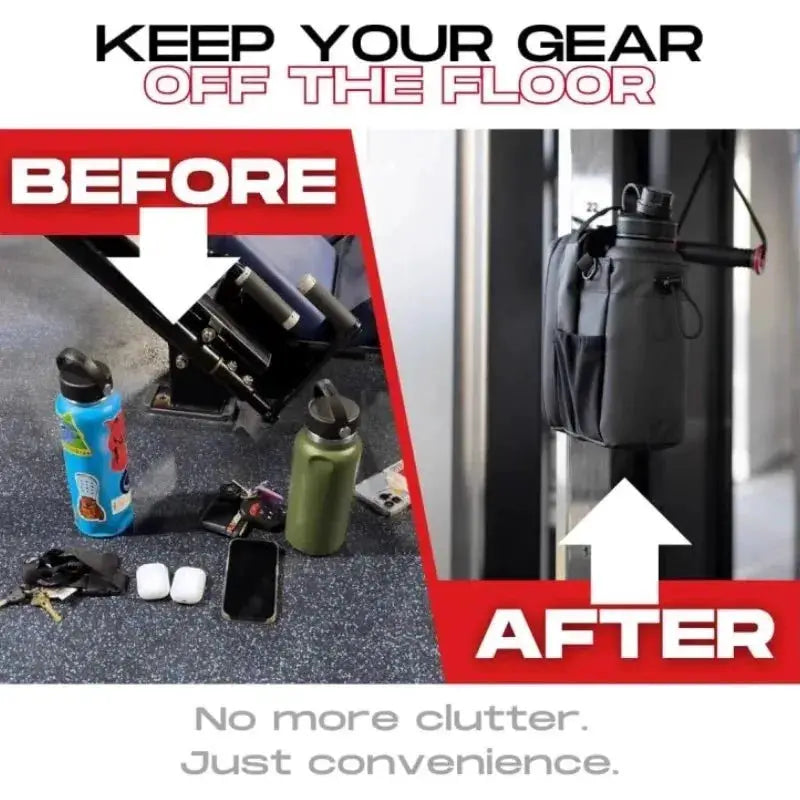 Magnetic Gym Bag With Phone Pocket And Water Bottle Pouch Organizer