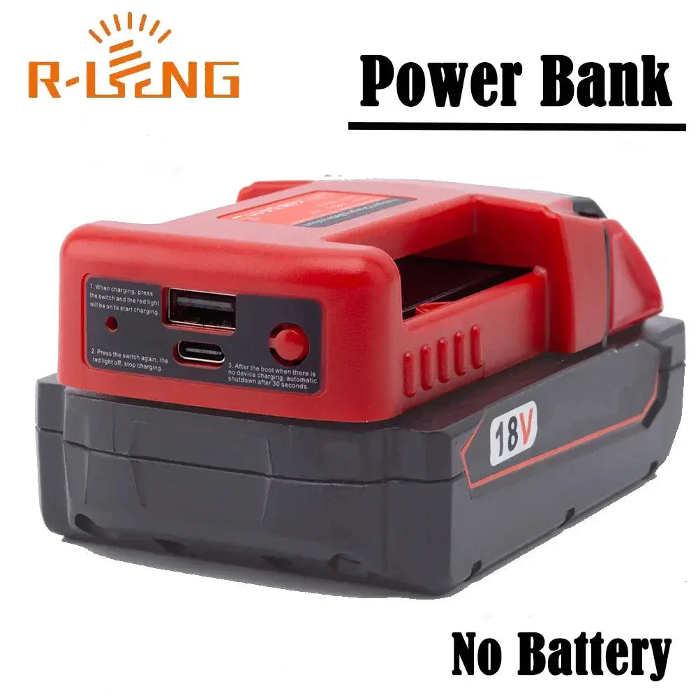 VoltPro Milwaukee 18V Battery Power Bank Charger USB C Fast Charging For Laptops And Mobile Devices