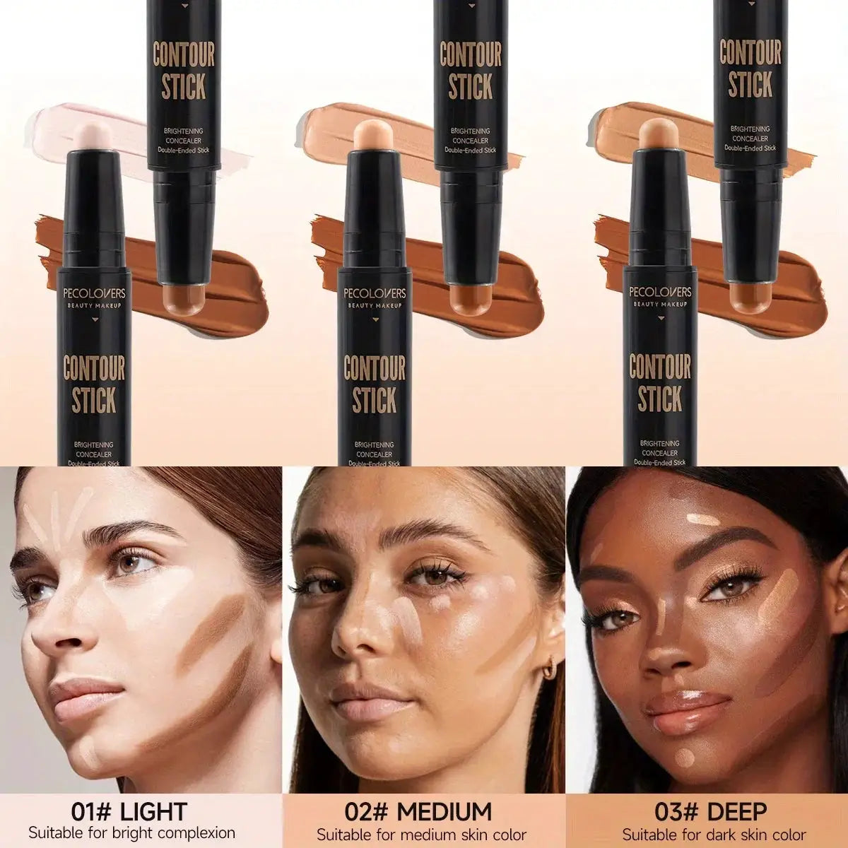 GlowPro Double Head Highlight Pen Waterproof Foundation Contour Concealer Pencil For Flawless Coverage
