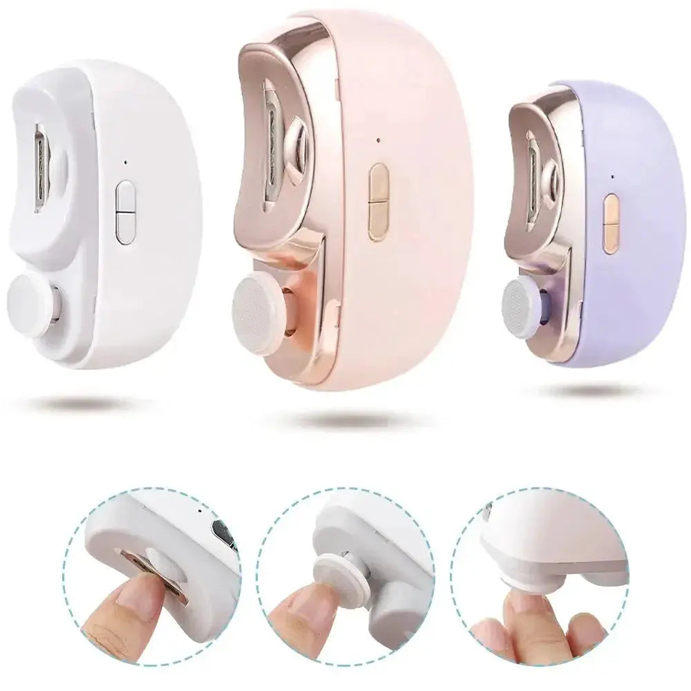 FamilyCare 2 In 1 Electric Nail Clippers For Baby And Family With 360 Degree Rotating Grinding Head For Smooth Manicure