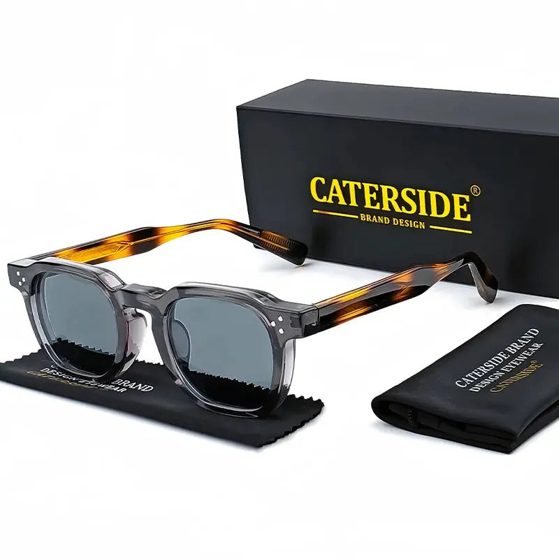 Caterside Fashion Unisex Small Frame Square Sunglasses Personalized Design With UV400 Lenses