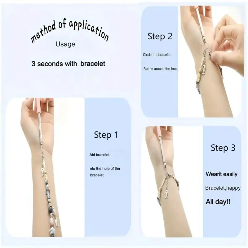 Bracelet Jewelry Fastening Helper Tool Pliers Clasp Hooking Aid for Quick Unfastening and Craft Projects