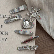 Silvery Y2K Metal Duckbill Hair Clip For Side Bangs And Everyday Glamour Retro Inspired Fashion Accessory For Women