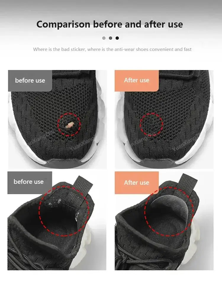 Simples Market sports shoe patches for vamp repair and heel protection on black sneakers