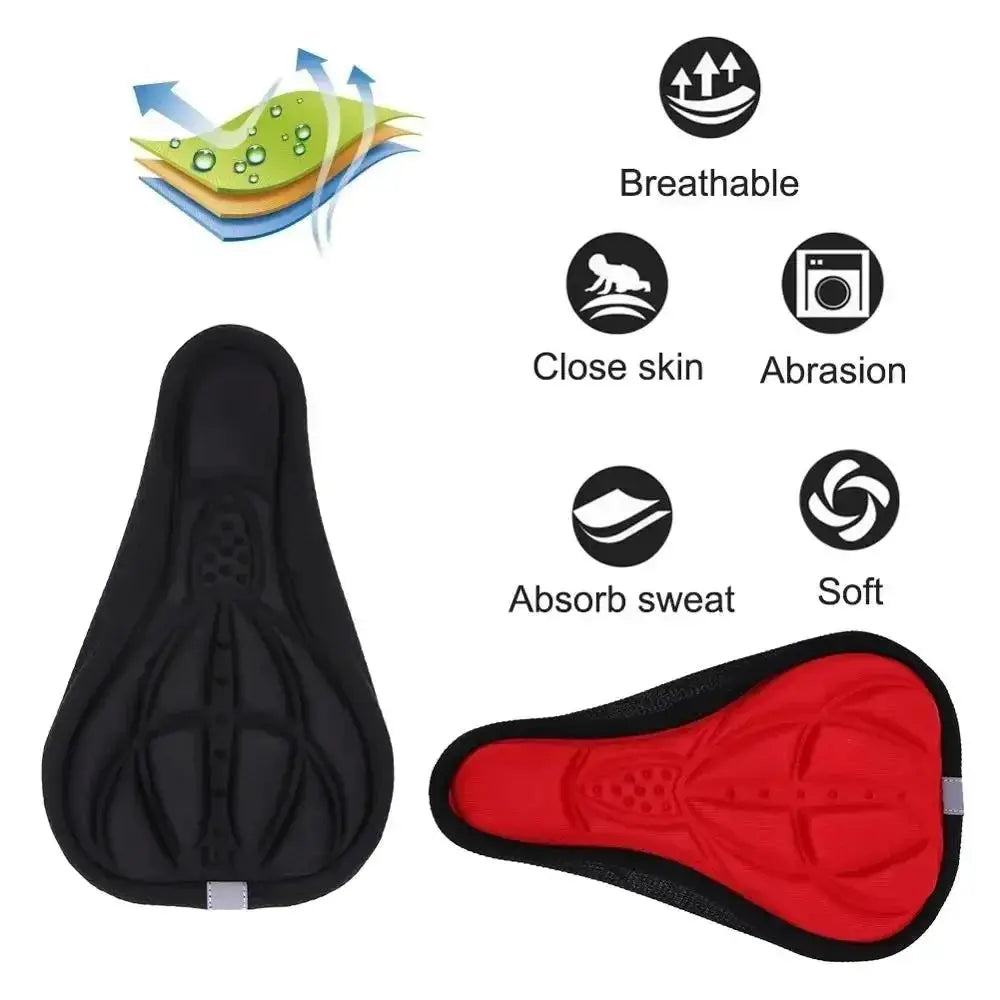 2025 Bicycle Saddle 3D Soft Seat Cover for MTB Mountain Bikes Thickened Sponge Pad Outdoor Breathable Cushion