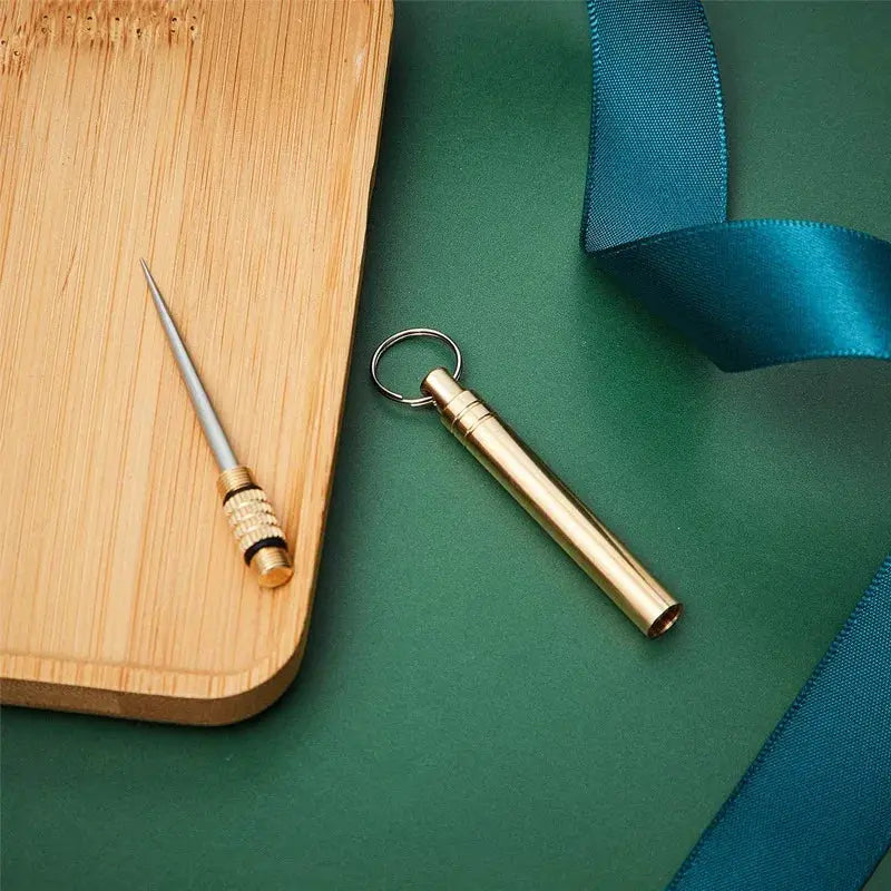Creative Portable Stainless Steel Toothpicks Fruit Picks For Outdoor Camping Multicolor Set