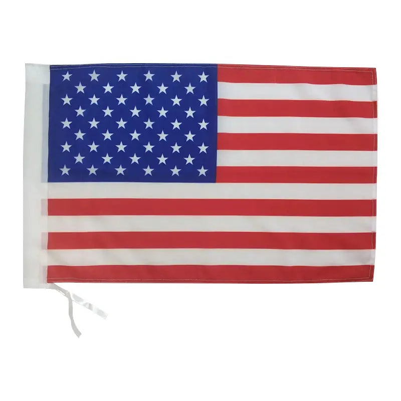 Aer American Car Flag 12x18 Inch With Plastic Pole For Vehicles