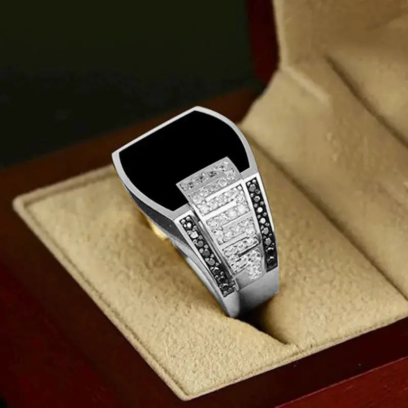 Classic Mens Ring Fashion Metal Punk Geometric Rings For Men Engagement Wedding Luxury Jewelry Wholesale