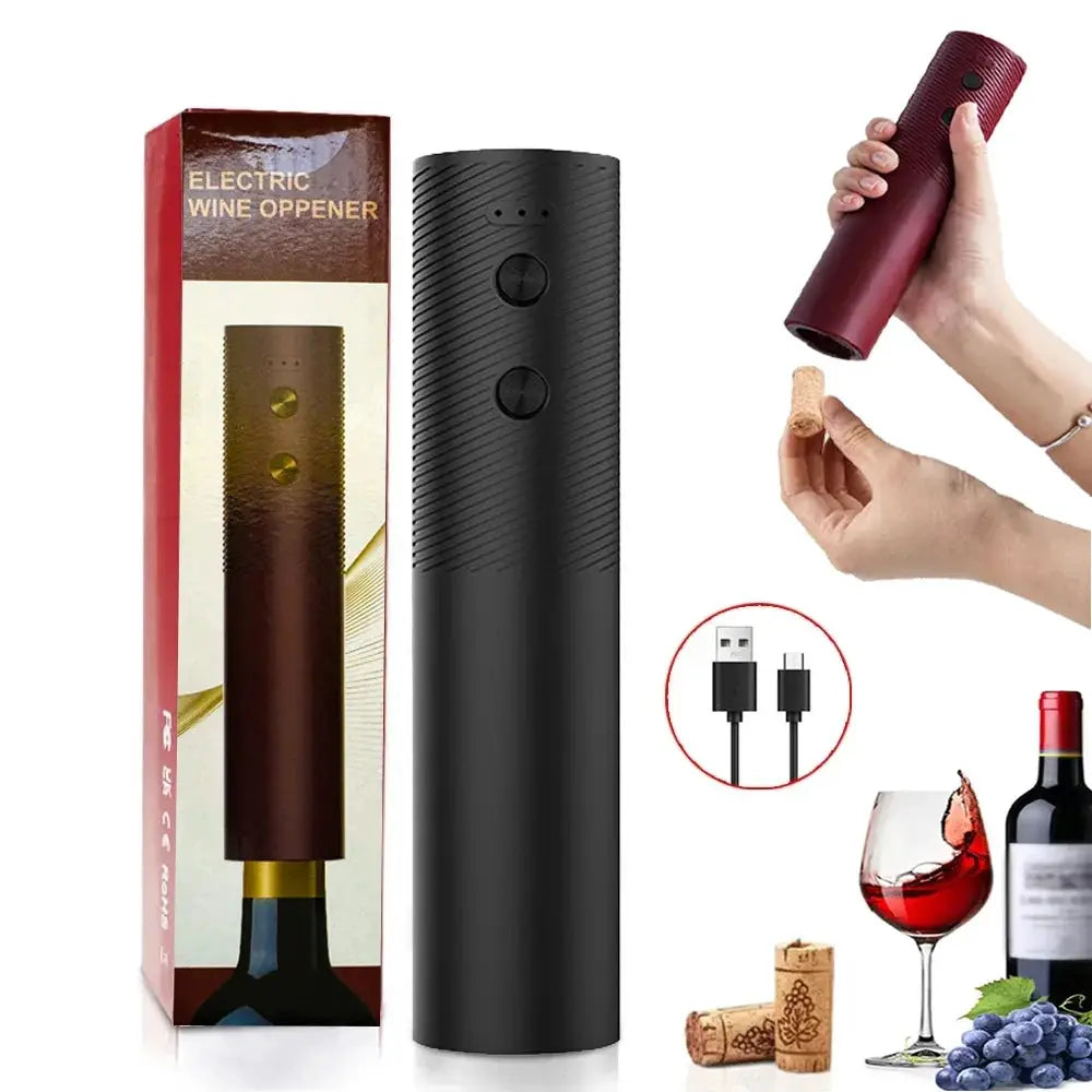 Xiangyanghua Electric Wine Bottle Opener Automatic Corkscrew Rechargeable Red Wine Opener One Click Button Kitchen Tool