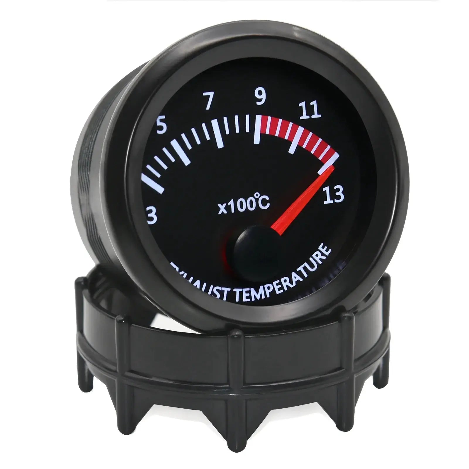 Simples Market 52mm black exhaust gas temperature gauge with sensor, 300–1300°C range