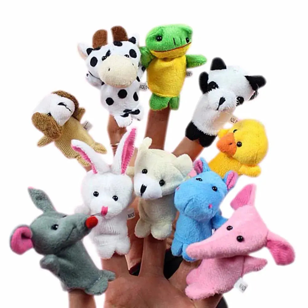 Cartoon Finger Puppets For Kids Plush Hand Dolls 1 5 10 Pieces Soothing Storytelling For Early Education