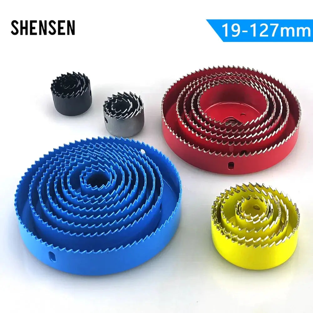 19 To 127mm Hole Saw Set Cup Style Wood Crown Drill Bit For Gypsum Board Wood PVC Plastic Density Board And Metal