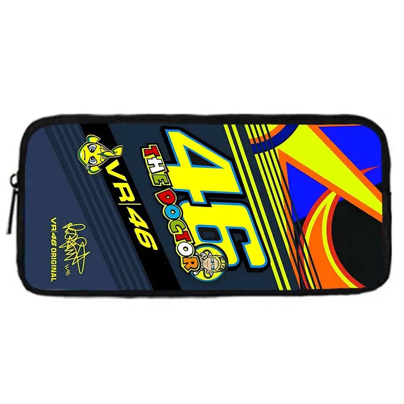 VR46 kids lunch bag by Simples Market with The Doctor 46 motorcycle graphic