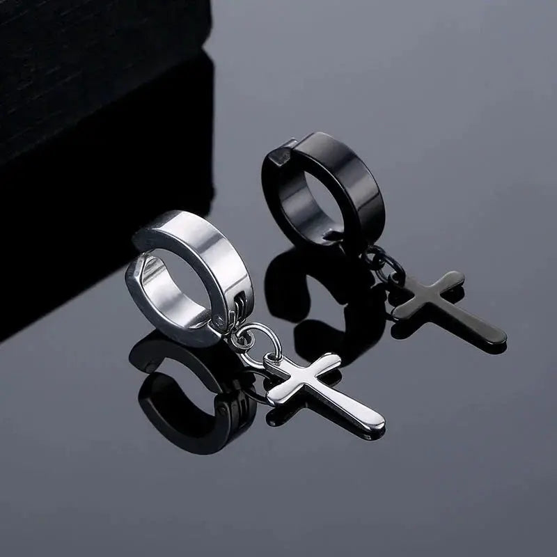 Crystal Magnetic Ear Stud Clip Earrings For Men And Women Unisex Non Piercing Punk Round Zircon Stainless Steel