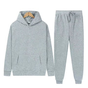 Men's Autumn and Winter New Solid Color Hoodie+pants Two-piece Set Fashionable Casual Sports Set Size S-3XL