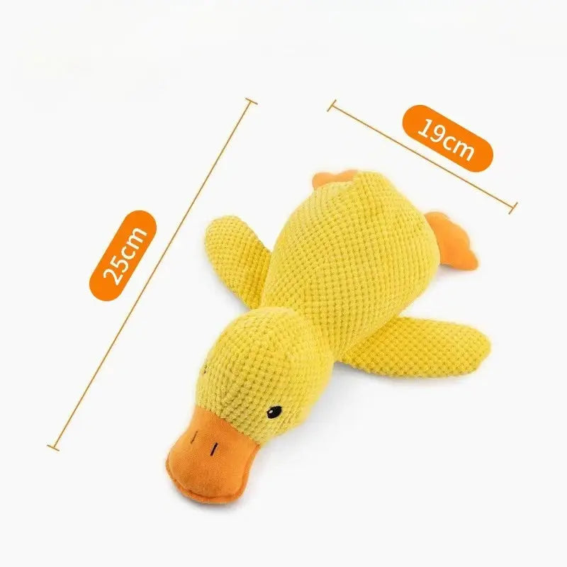 Plush Sleeping Duck Dog Toy For Small And Large Dogs Bite Resistant Teeth Grinding Relief With Duck Sound Toy