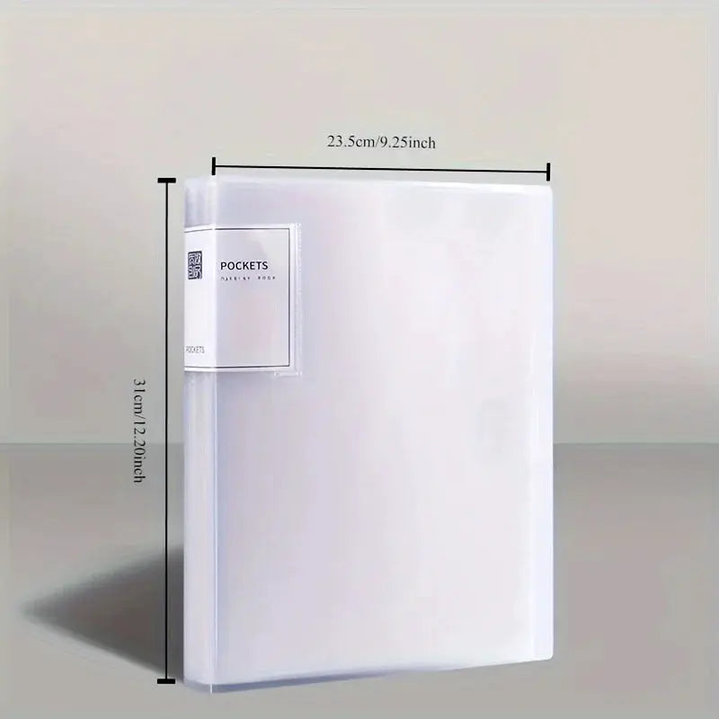 A4 transparent insert folder with multi-layer pockets in clear plastic for office use
