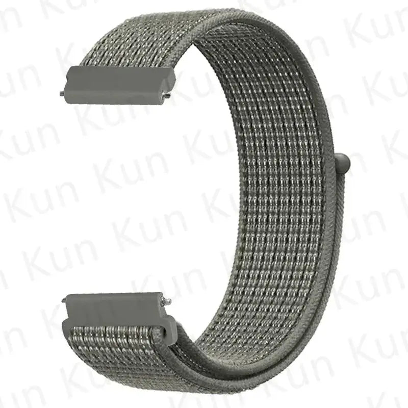 Nylon loop watch strap in gray for Redmi Watch 5 Active/Lite and Xiaomi Watch S4, 20mm/22mm.
