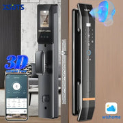 2x 3D Face Smart Door Locks with biometric fingerprint and keypad, Wishome