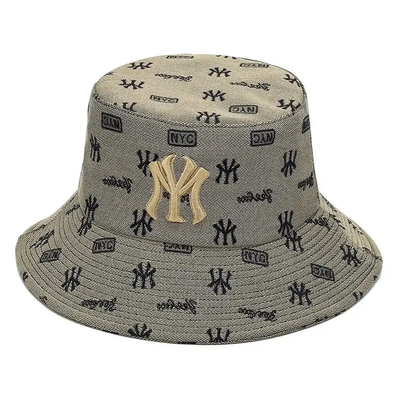 Unisex Letter Embroidery Bucket Hat Sun Protection Summer Casual Fisherman Style For Men And Women