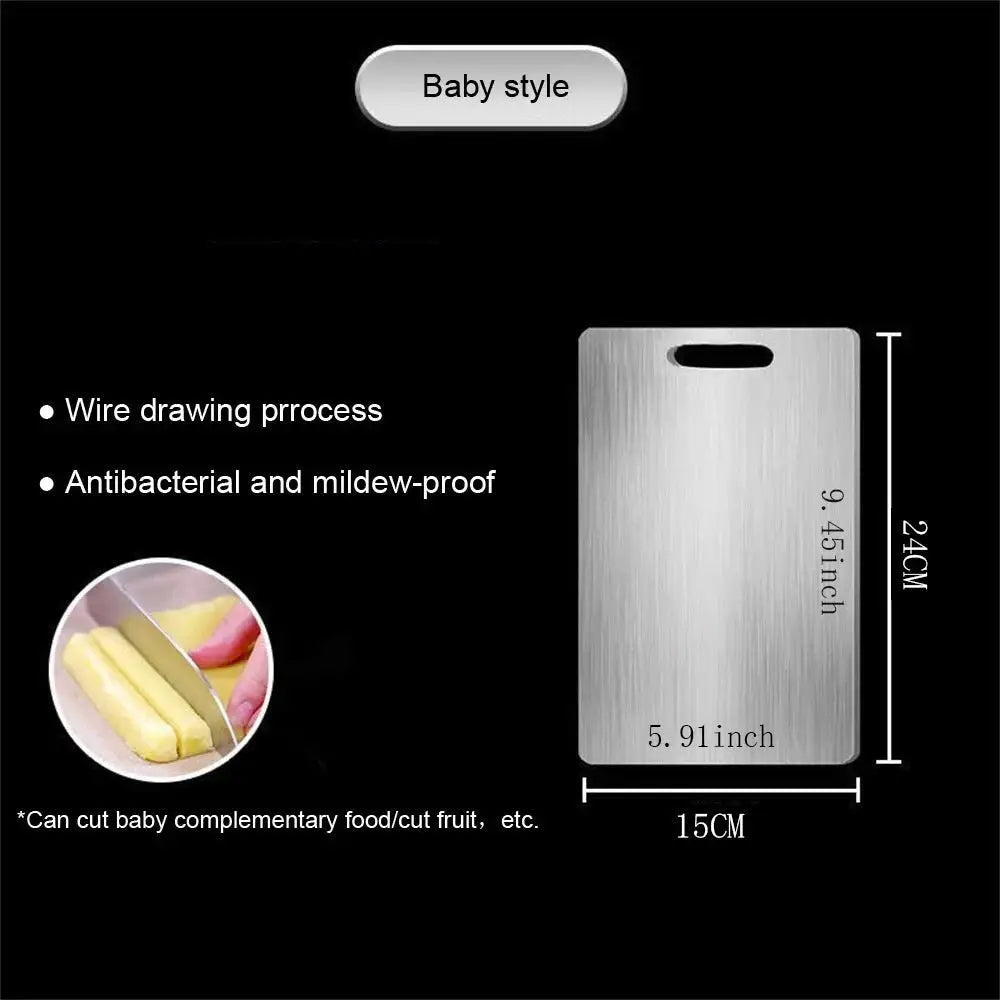 StellarChef Stainless Steel Double Sided Cutting Board Antibacterial Mildew Proof Kitchen Board